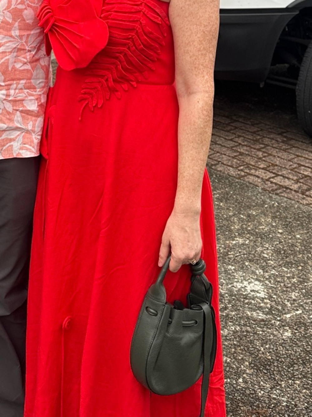 FARM Rio Red Spaghetti-Strap Midi Dress with Floral Detail - Picture 12 of 13